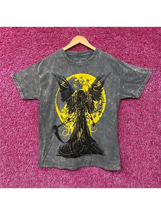 Sleep Token Other - Sleep Token Take Me Back to Eden Reaper Angel Rock Band Mineral Wash T-Shirt Med